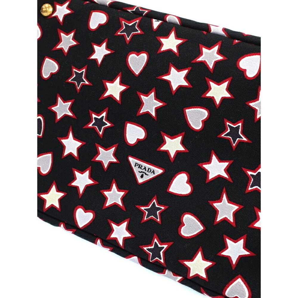 PRADA Star Heart Canapa Tote Bag - Picture 7 of 9